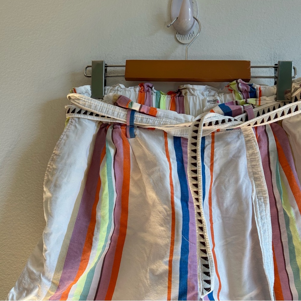 Lemlem x H&M Colorful Belted Linen Cotton Bohemian Short - Picture 3 of 10
